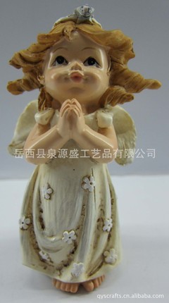 批發采購塑料、樹脂工藝品 工廠直銷天使在祈禱系列，可訂做與批發
